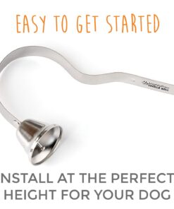 Mighty Paw Metal Dog Doorbell - Durable Bell Big Dog - Optimized Sound - Includes Doggy Doorbell Training Tips - Durable Sleek Silver Bell - Puppy Training Supplies - Pet Door Bells Potty Training 23 618aQmLEtsL