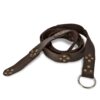 Medieval Gears Leather Ring Belt Strap Handmade Accessories Renaissance Dressing SCA LARP Costume Cosplay Brown Leather 05