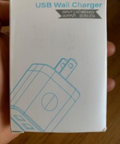 X-EDITION Wall Charger,4-Pack 2.1A Dual Port USB Power Adapter Plug Charging Block Cube for Phone 8/7/6 Plus/X, Pad, Samsung Galaxy S5 S6 S7 Edge,LG, Android (White) White 43 618fFhSqgNL