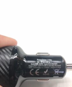 Anker 24W 4.8A Car Charger, 2-Port Ultra-Compact PowerDrive 2 Elite with PowerIQ Technology and LED for iPhone XS/Max/XR/X/8/7/6/Plus, iPad Pro/Air/Mini, Galaxy Note/S Series, LG, Nexus, HTC, and More Black 50 618h6Xg86IL