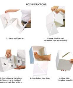 Beistle White Card Box Holder For Weddings, Baby Showers, Birthdays, Graduation Party Supplies 9" x 9" 24 618hPFs7wvL
