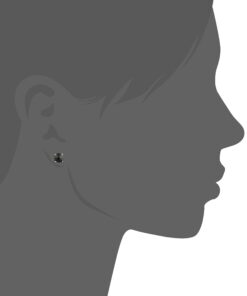 Alternative view of Amazon Collection 925 Sterling Silver Cushion Cut Birthstone Stud Earrings for Women Black Onyx,December 6 mm