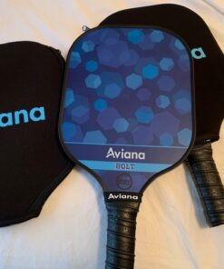 Pro Aviana Pickleball Paddle Set of 2 Durable Graphite Surface USAPA Approved Honeycomb Core Paddles with 4 Outdoor Balls 31 618iwP5GIaL