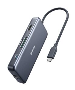 Alternative view of Anker USB C Hub Adapter, PowerExpand+ 7-in-1 USB C Hub, with 4K USB C to HDMI, 60W Power Delivery, 1Gbps Ethernet, 2 USB 3.0 Ports, SD and microSD Card Readers, for MacBook Pro and Other Laptops