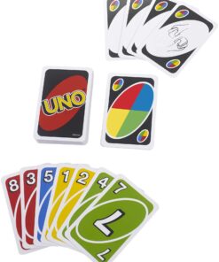 Alternative view of UNO - Classic Colour & Number Matching Card Game - 112 Cards - Customizable & Erasable Wild - Special Action Cards Included - Gift for Kids 7+, W2087 Multicolor Single
