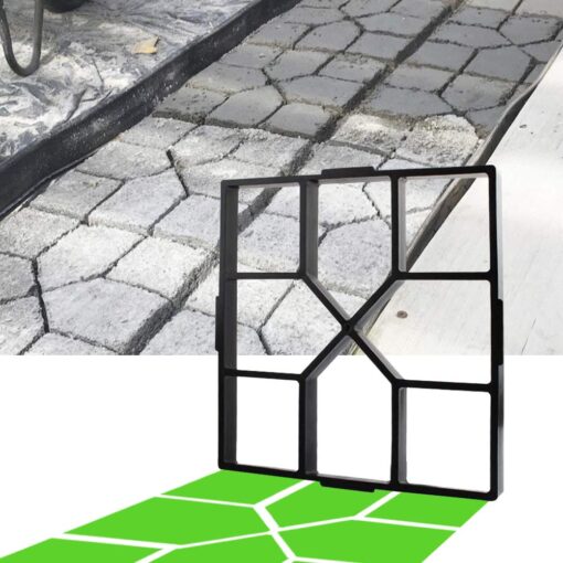 Walk Maker Reusable Concrete Molds Paving Lawn Patio Yard DIY Walkway Pavement (Cross Square)… 1PACK Cross Square