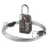TSA-Accepted Luggage Locks with TravelSentry: 3-Dial Combination Lock + 48" Coated Steel Cable, the Smartest Safety Lock on the Market - Grey One Size