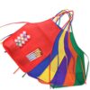 KUUQA 12 Pack 6 Color Kids Aprons Children Painting Aprons Kids Art Smocks with 2 Roomy pockets for Kitchen and Classroom (brushes not included) 18 618n Hdoa L
