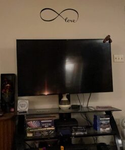 Picniva Wall Stickers Bedroom Decor Infinity Symbol Word Love Vinyl Art Decal 7'' X 22'' Black 16 618oYo1sj4L