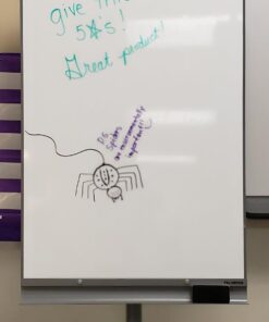 TSJ OFFICE Mobile Standing Whiteboard - 40 x 26 Inches Dry Erase White Board Tripod Whiteboard with Rolling Stand Flipchart Easel Height Adjustable Gray 28 618prFkppqL