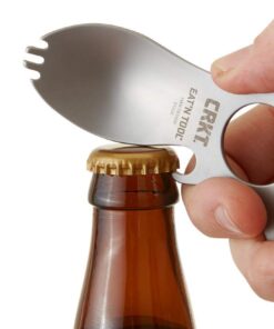 CRKT Eat'N Tool Outdoor Spork Multitool: Durable and Lightweight, for Camping, Hiking, Backpacking and Outdoors Activities, Silver, Carabiner 9100C 17 618ucwNeqCL