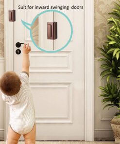 BAOWEIJD Door Lock Child Proof, Home Security Door Reinforcement Lock Withstand 800 lbs Door Latch Double Safety Security Protection for Your Home (Brown Door Security Lock) Brown 26 618xHtdgiUL