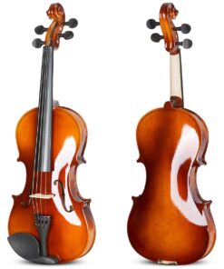 ARTALL 4/4 Handmade Student Acoustic Violin Beginner Pack with Bow, Hard Case, Chin Rest, Spare Strings, Rosin and Bridge, Glossy Antique 4/4 Glossy Antique 14 618xgdK1QXL