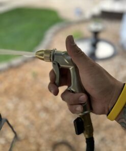 FANHAO Upgrade Garden Hose Nozzle Sprayer, 100% Heavy Duty Metal Handheld Water High Pressure in 4 Spraying Modes for Hand Watering Plants and Lawn, Car Washing, Patio Pet Front Trigger - 4 Patterns 31 618y4C4AIiL