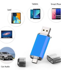 64GB USB C Flash Drive, Alihelan 2 in 1 OTG USB 3.0 + USB C Memory Stick Dual Type C USB Thumb Drive Jump Drive Photo Stick for Data Storage and Backup, Blue 64GB 17 618yDCLdkVS