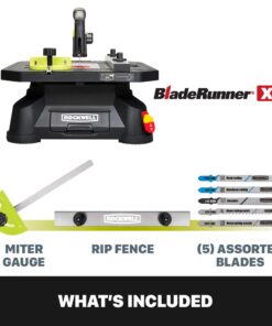 Rockwell RK7323 BladeRunner X2 Portable Tabletop Saw with Steel Rip Fence, Miter Gauge & 7 Accessories 36 6190Y KdBxL