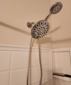 AquaDance 7" Premium High Pressure 3-Way Rainfall Combo for The Best of Both Worlds - Enjoy Luxurious Rain Showerhead and 6-Setting Hand Held Shower Separately or Together - Chrome Finish - 3328 2.5 Gallons Per Minute 26 6190tgV7hL