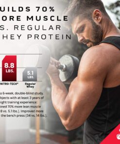 Whey Protein Powder | MuscleTech Nitro-Tech Whey Protein Isolate & Peptides | Milk Chocolate, 4 Pound (Pack of 1), 40 Servings 40 Servings (Pack of 1) 31 6193tHJqnWL