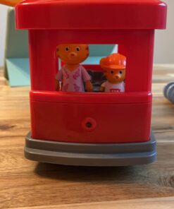 Daniel Tiger's Neighborhood Deluxe Electronic Trolley Vehicle with 2 Songs, 12 Phrases, Sounds & Light! Daniel & Mom Tiger Figures Included, For Ages 3+ 40 6195J4hcOgL 1