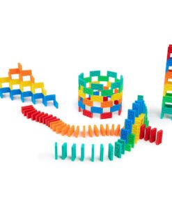 Bulk Dominoes Kinetic Domino Kit | Dominoes Set, STEM STEAM Small Toys, Family Games for Kids, Kids Toys and Games, Building, Toppling, Chain Reaction Sets (204pc) Genius 204pc 9 6195kaJzm4L