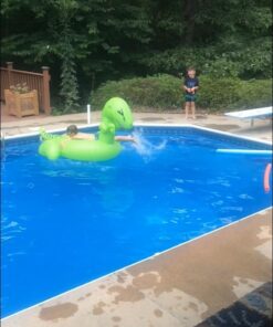 SWIMLINE Original Giant Ride On Inflatable Pool Float Lounge Series | Floaties W/Stable Legs Wings Large Rideable Blow Up Summer Beach Swimming Party Big Raft Tube Decoration Tan Toys for Kids Adults Dinosaur 18 6197nkh GbL