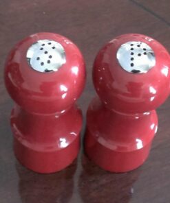 Trudeau 4.5" Salt & Pepper Set Salt and Pepper Shakers, Burgundy 18 6198Mqrg8wL