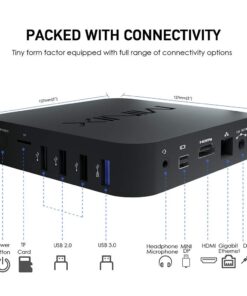 Alternative view of MINIX Z83-4 Plus 4GB/64GB Fanless Mini PC, Intel Cherry Trail Windows 10 Pro [Dual-Band Wi-Fi/Gigabit Ethernet/Dual Output/4K/BT/Auto Power On]. Sold Directly by MINIX. 4GB+64GB/Windows 10 Pro