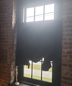 iDesign Cameo Metal Tension, Adjustable Customizable Curtain Rod for Bathtub, Shower Stall, Closet, Doorway, 43"-75", Matte Black Set of 1 43"-75" 33 619BiUhRPWL