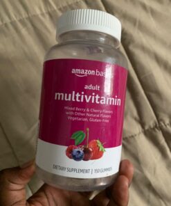 Amazon Basics Adult Multivitamin, 150 Gummies, 75-Day Supply, Mixed Berry & Cherry (Previously Solimo) 150 Count (Pack of 1) 23 619F0ZloZ8L 1