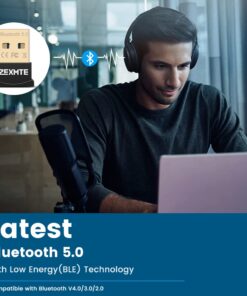 Alternative view of ZEXMTE USB Bluetooth Adapter 5.0 Bluetooth Dongle Bluetooth Receiver for PC Windows 10/8/7 for Desktop, Laptop, Mouse, Keyboard, Headsets, Speakers Black Gold