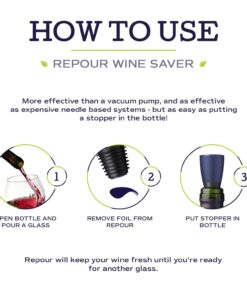 Repour Wine Saver and Stopper - Removes Oxygen, Preserving and Keeping Wine As Fresh As The Day The Bottle Was Opened (10-Pack) 10-Pack Blue 10 619HM8zcDgL