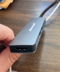 Hiearcool USB C Hub, USB C Multi-port Adapter for MacBook Pro, 7 in 1 USB C to HDMI Hub Dongle Compatible for USB C Laptops and Other Type C Devices (4K HDMI USB3.0 SD/TF Card Reader 100W PD) Space grey 33 619IvHb0XxL