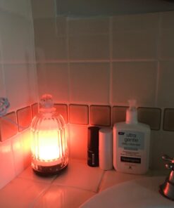 DOUDING Aroma Glass Diffuser for Essential Oil, Cool Mist Glass Humidifier with 7 LED Color Changing Light, Auto-Off Safety for Home Office Spa, 120ml(Black Base) Black Base 57 619JDXaPVrL