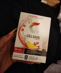 CELSIUS On-the-Go Powder Stick Packs, Cranberry Lemon, 0.18 Ounce - 14 Count (Pack of 1) OTG Cranberry Lemon 17 619K0DnFmXL