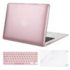 MOSISO Compatible with MacBook Air 13 inch Case (Models: A1369 & A1466, Older Version 2010-2017 Release), Protective Plastic Hard Shell Case & Keyboard Cover & Screen Protector, Rose Gold 15 619Kza5YcGL