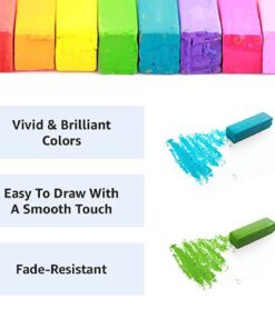 Mungyo Non Toxic Square Chalk, Soft Pastel, 64 Pack, Assorted Colors (B441R078-7003A) 28 619LXvhKQIL