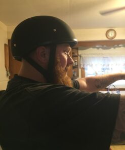 Daytona Helmets Half Skull Cap Motorcycle Helmet – DOT Approved X-Large Dull Black 43 619LcioqxXL