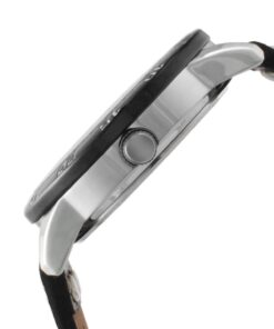 Peugeot Men's Water Resistant Aviator Watch with Matching Wrist Band Silver/Black 9 619LsG NHjL