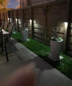 OTHWAY Solar Fence Post Lights Wall Mount Decorative Deck Lighting, Black, 4 Packs 40 619LxzvNnL