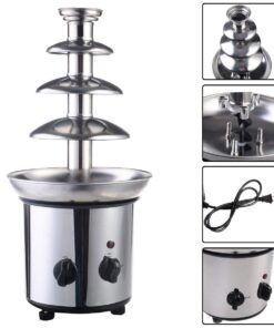 Alternative view of 4 Tiers Commercial Stainless Steel Hot New Luxury Chocolate Fondue Fountain - Quickly And Directly Melt Chocolate, Adjustable Stanza Temperature, Heat Stability - Easy To Clean And Easy To Set Up