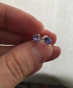 Tanzanite Solitaire Stud Earrings for Women Crafted in Sterling Silver Oval Tanzanite Studs 9 619NkVeK6RL