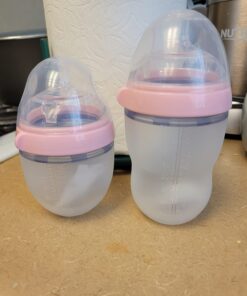 Comotomo Natural Feel Bundle - 2 Items (Pink, 5oz + 8oz) Pink 24 619ODwqzP0L