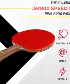 Killerspin Jet800 Speed N2 Ping Pong Paddle with Storage Case Red/Black 19 619ORIa3BqL