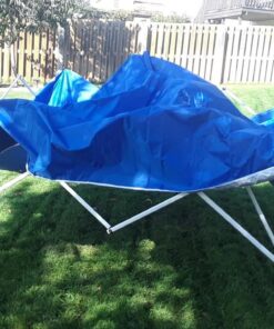Crown Shades 10x10 Pop up Canopy Outside Canopy, Patented One Push Tent Canopy with Wheeled Carry Bag, Bonus 8 Stakes and 4 Ropes, Blue 60 619PKf5JKzL