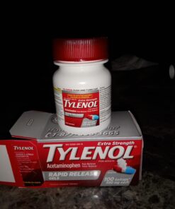 Tylenol Extra Strength Acetaminophen Rapid Release Gels, Pain Reliever & Fever Reducer, 100 ct Unflavored 100 Count (Pack of 1) 47 619PQygig8L