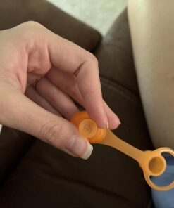 ChooMee SoftSip Food Pouch Top | Baby Led Weaning | No Spill Flow Control Valve, Protects Childs Mouth, 100% Silicone, BPA Free | 2CT Orange Aqua 47 619Qh1uXPcL