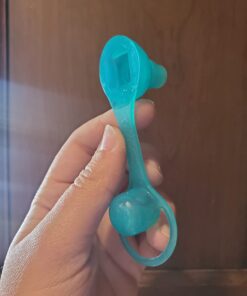 ChooMee SoftSip Food Pouch Top | Baby Led Weaning | No Spill Flow Control Valve, Protects Childs Mouth, 100% Silicone, BPA Free | 2CT Orange Aqua 50 619Sg5omioL