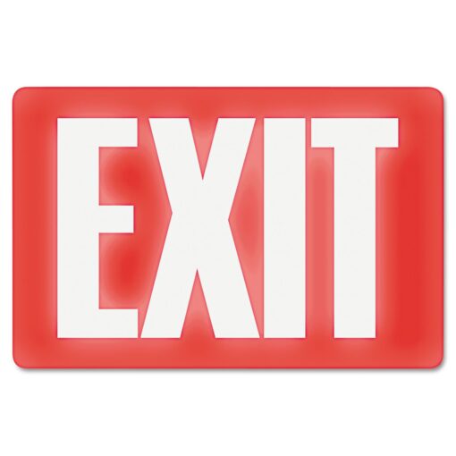 Headline Sign 4792 Glow In The Dark Sign, 8 x 12, Red Glow, Exit 1 Count (Pack of 1)