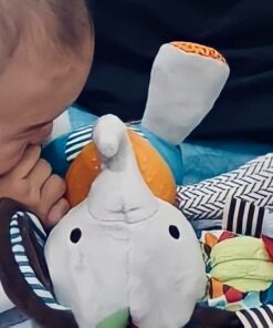 Skip Hop Bandana Buddies Baby Activity and Teething Toy with Multi-Sensory Rattle and Textures, Elephant 33 619W8U sO0L