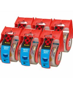 Scotch Heavy Duty Shipping Packing Tape, Clear, Holiday Shipping Supplies, 1.88 in. x 22.2 yd., 6 Tape Rolls with Dispensers 6 Count 31 619WVKGxJPL